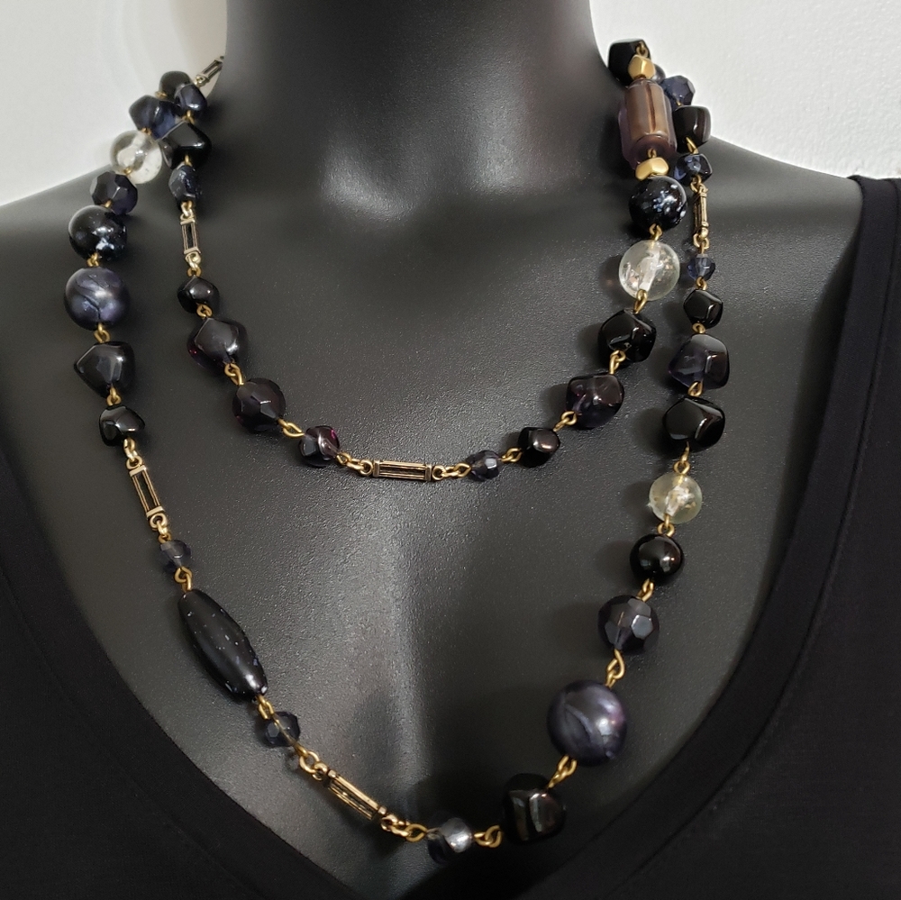90s Long Strand Vintage Beaded Necklace by Express